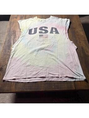 USA Washington DC Sleeveless Tank Top Tie Dye Delta Pro Weight XL